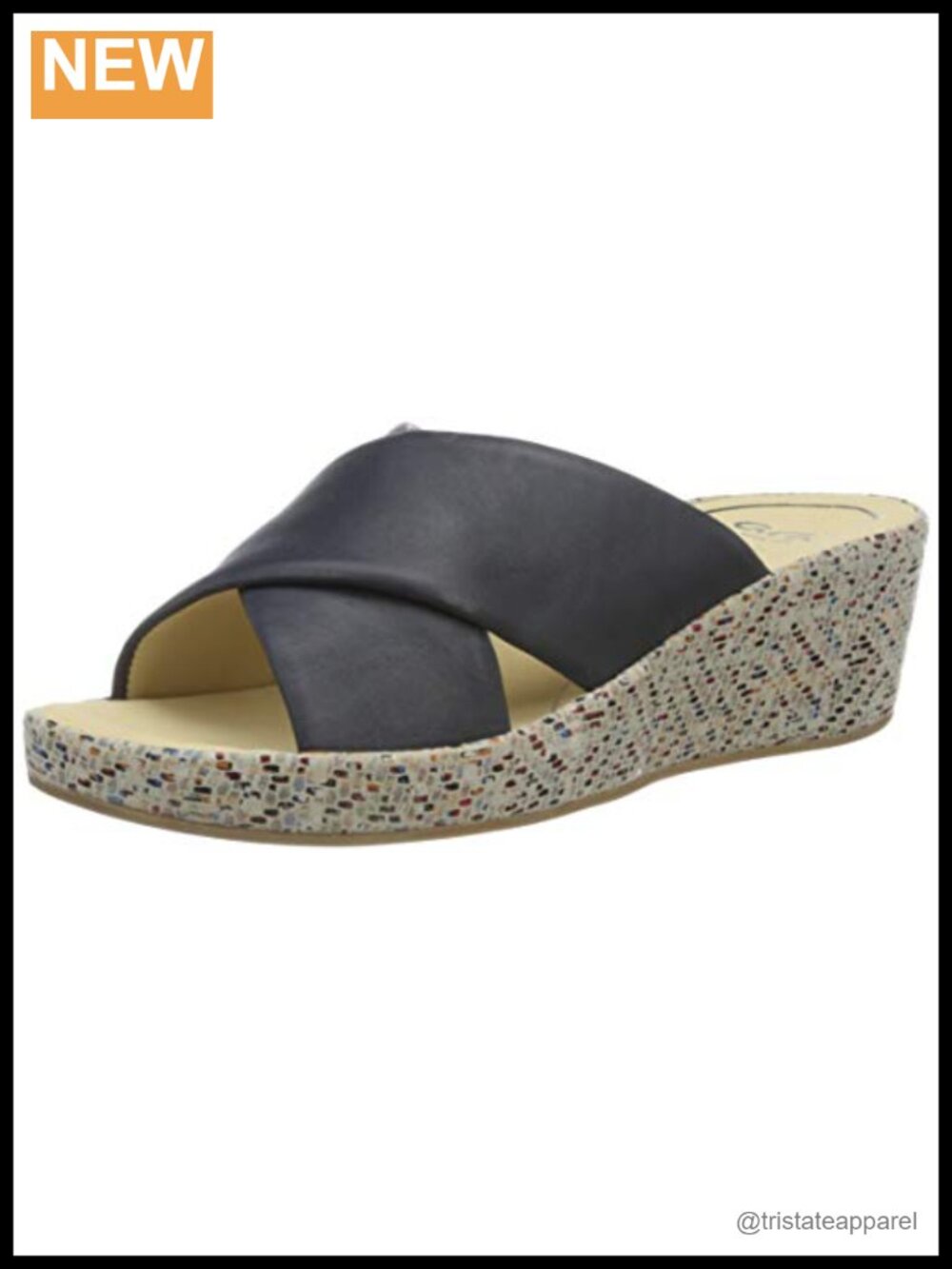 HighSoft Leather Wedge Sandal with Arch Support Slip-On